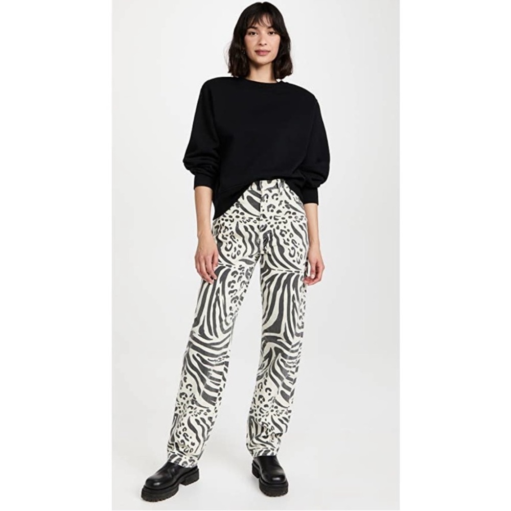 MOTHER High Waisted Curbside Heel Jeans Animal Tracks 30